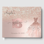 Livre D'or Parties scintillant Robe Bokeh Rose Or 18e anniver (Recto)