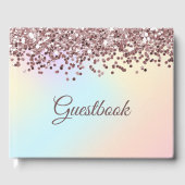 Livre D'or Parties scintillant rose Cascade et couleurs paste (Recto)