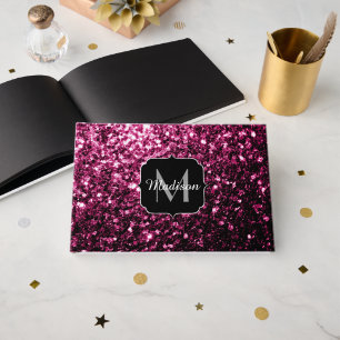 Livre D'or Parties scintillant rose foncé brillant scintille