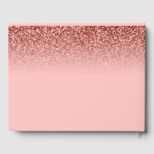 Livre D'or Parties scintillant rose sucré 16 personnalisé (Verso)