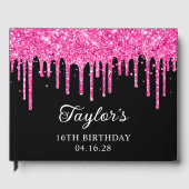 Livre D'or Parties scintillant roses chaudes Lecteurs noir 16 (Recto)