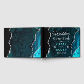 Livre D'or Parties scintillant turquoise et argent Agate Mari (Complet)
