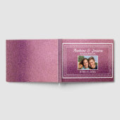 Livre D'or Parties scintillant violet moderne Mariage photo b (Complet)