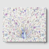 Livre D'or Pastel Classy Aquarelle Florale Peacock Mariage (Verso)