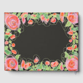 Livre D'or Pastel Floral Noir (Verso)