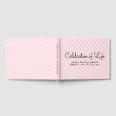 Livre D'or Pastel Pink Checkerboard Célébration de la vie (Complet)