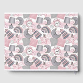 LIVRE D'OR PASTEL ROSE GRAY BLANC BÉBÉ OBJETS DE FILLE (Verso)