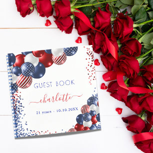 Livre d'or patriotique rouge blanc bleu