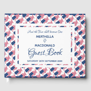 Livre D'or Patriotique USA AMERICA MAP Mariage d'écriture per