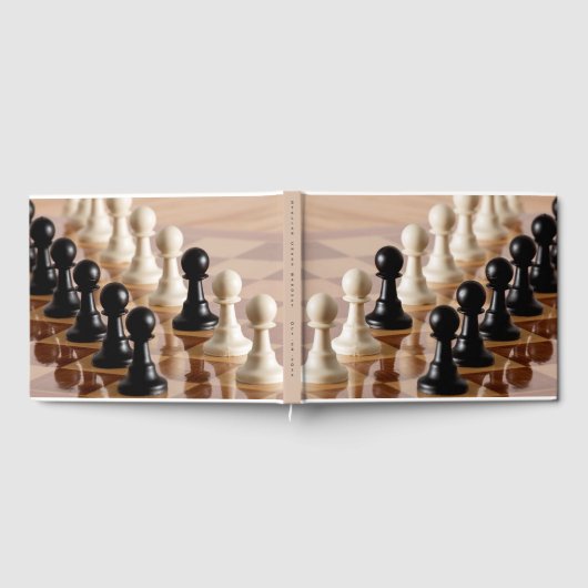 Livre D'or Pawns on Chess Board Date de l'événement à Spine (Complet)