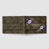 Livre D'or Pays Rustique Floral violet et Mariage or (Complet)