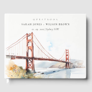 Livre D'or Paysage de mariage du pont Golden Gate de San Fran
