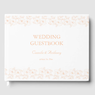 Livre D'or Peach Fuzz Minimaliste Motif de couleurs tendance