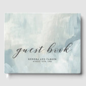 Livre D'or Peint Ciel moderne Abstrait Brushstrokes Mariage (Recto)