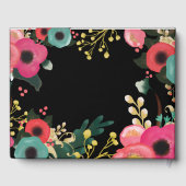 Livre D'or Peinture florale moderne aquarelle Graduation (Verso)