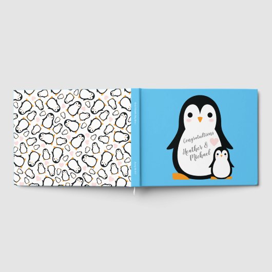 Livre D'or Penguin thème Baby shower mignonne (Complet)