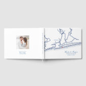 Livre D'or Pensacola Beach FL Map Elegant Mariage bleu marine (Complet)