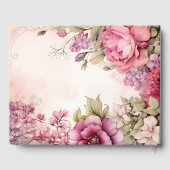 Livre D'or Peonies roses Asters Mariage Floral (Verso)