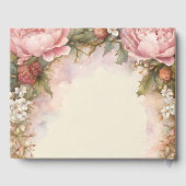 Livre D'or Peonies roses rustiques Mariage vintage (Verso)