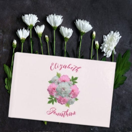 Livre D'or Peony Bouquet Mariage