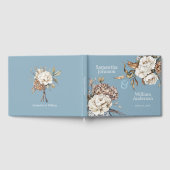 Livre D'or Peony et Hydrangea Mariage bleu Poudre (Complet)