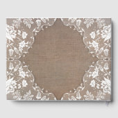 Livre D'or Peony Mason Jar Rustique Burlap Mariage dentelle (Verso)