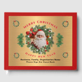 Livre D'or Père Noël Photo Joyeux Noël Nouvel An Personnalise (Recto)