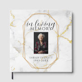 Livre D'or Personalised In Loving Memory Photo marble (Recto)