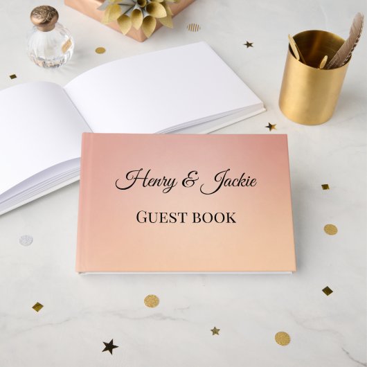 Livre D'or Personalized Wedding Guest Book (Recto ouvert)