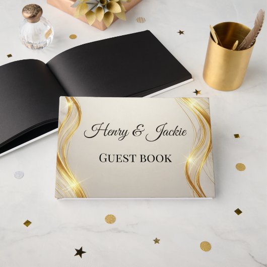 Livre D'or Personalized Wedding Guest Book (Recto ouvert)