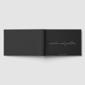 Livre D'or Personalized Wedding Name Elegant Black Script (Complet)