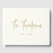 Livre D'or Personnalisé Avec Noms Élégant Script De Calligrap (Recto)