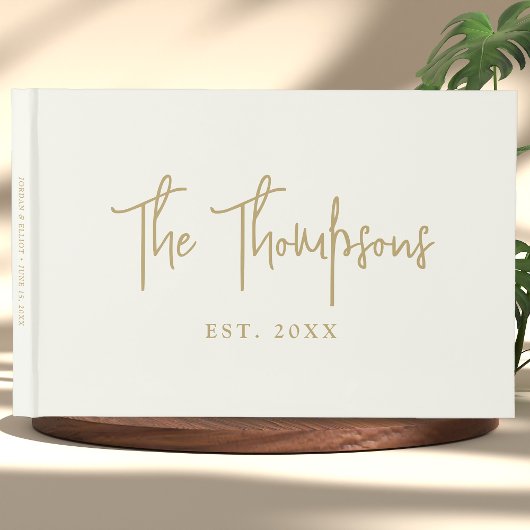 Livre D'or Personnalisé Avec Noms Élégant Script De Calligrap