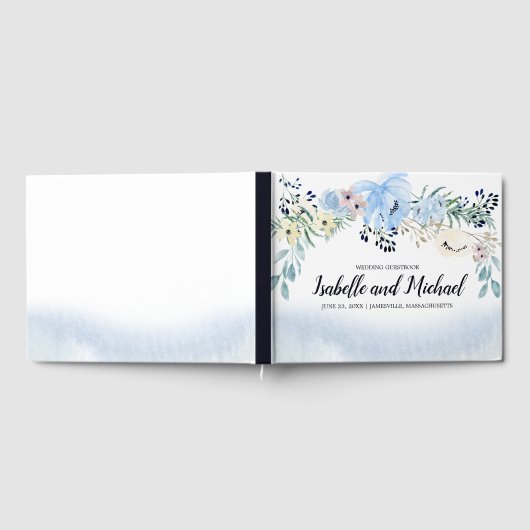 Livre d'or personnalisé Fleur sauvage Watercolor (Complet)