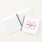 Livre d'or personnalisé Pink 30th Birthday (Intérieur)