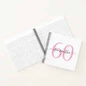 Livre d'or personnalisé Pink 60th Birthday (Intérieur)