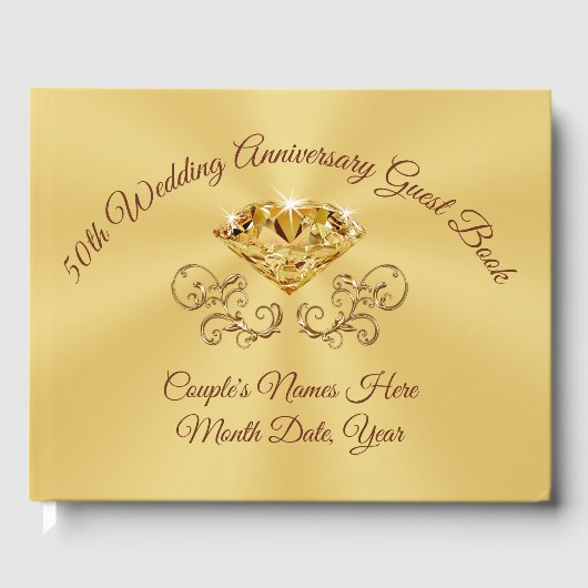 Livre d'or personnalisé pour les 50 ans de mariage (Recto)