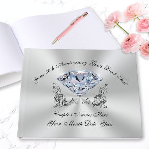 Livre d'or personnalisé pour les 60 ans de mariage