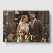 Livre d'or personnalisé Rustic Fall Foil avec phot (Recto)