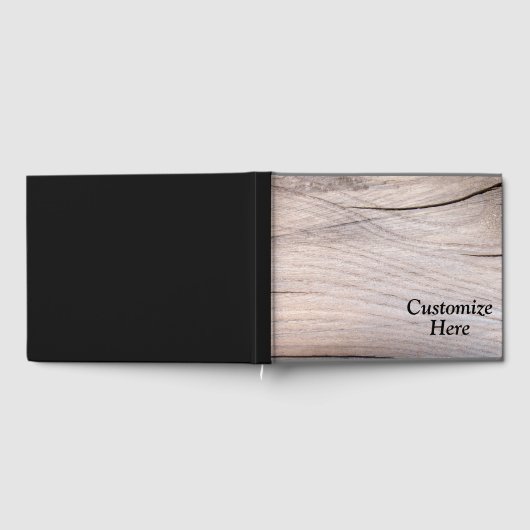 Livre d'or Personnalisé Rustic Wood Grain Design (Complet)