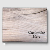Livre d'or Personnalisé Rustic Wood Grain Design (Recto)
