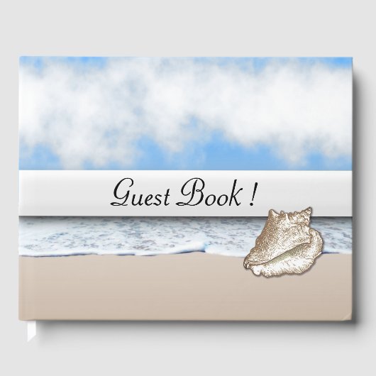Livre d'or personnalisé thème plage (Recto)