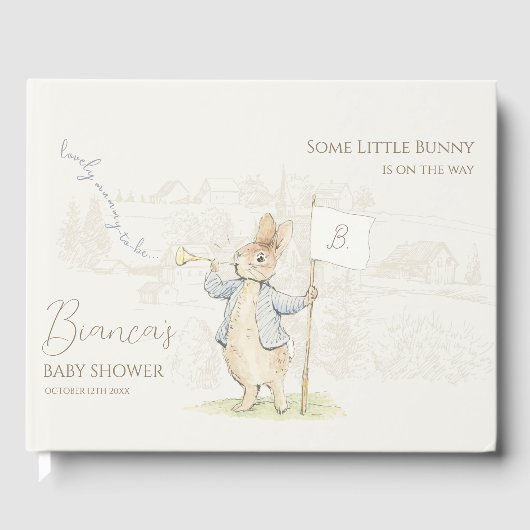 Livre D'or Peter le lapin un lapin Baby shower Beatrix de Bun (Recto)