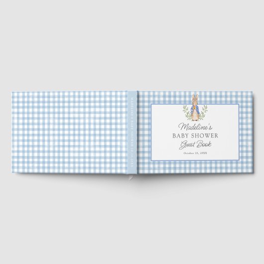 Livre D'or Peter Rabbit Blue Gingham Baby Shower (Complet)