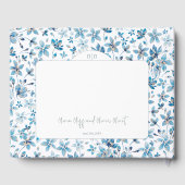 Livre D'or Petit Mariage de fleurs bleues (Verso)