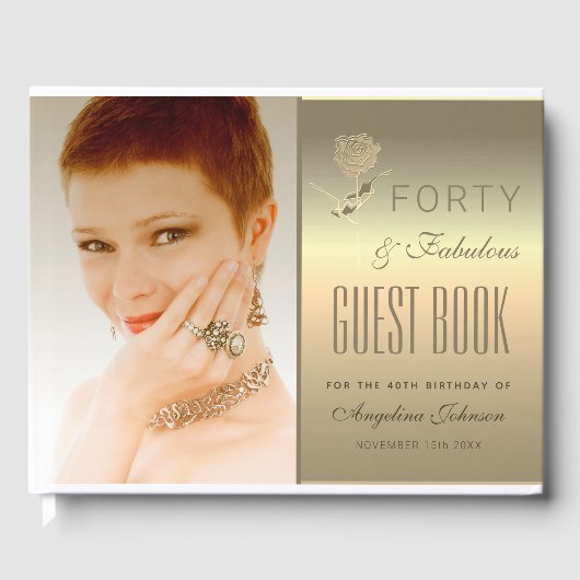 Livre D'or Photo 40th Birthday Gold (Recto)