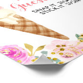 Livre d'or photo aquarelle florale crème glacée pa (Coin)