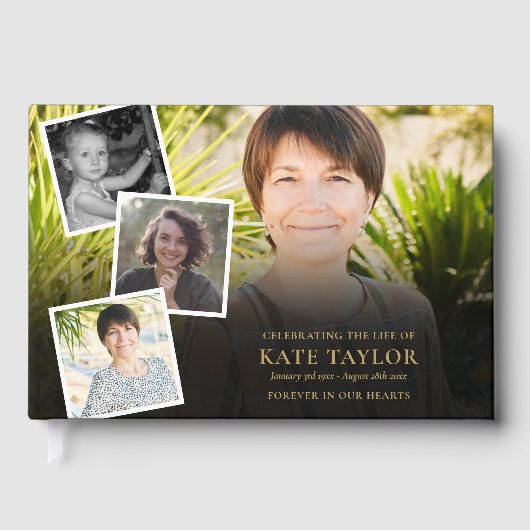 Livre D'or Photo Collage funéraire (Recto)