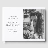 Livre D'or Photo commémorative | Classique Élégant En Mémoire (Recto)