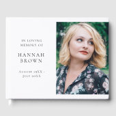 Livre D'or Photo commémorative | En Mémoire Amoureuse Moderne (Recto)